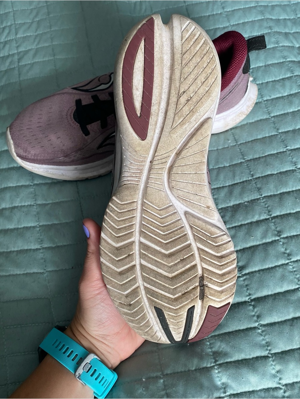 Saucony Women's Running Shoes in Dusty Mauve and Black - Picture 6 of 10